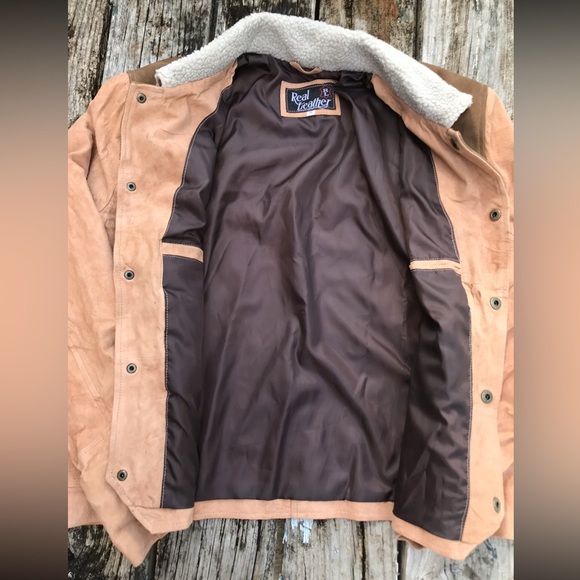 Real Leather Brand Two-Tone Womens Western Leather Jacket Coat. Size 2 XL - Picture 7 of 8